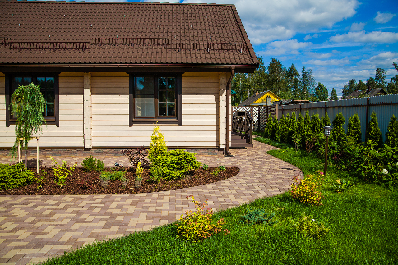 Landscaping turnkey BEFORE and AFTER - My, Paving stones, Building, Beautification, Landscape design, Dacha, Saint Petersburg, It Was-It Was, Flowers, Longpost