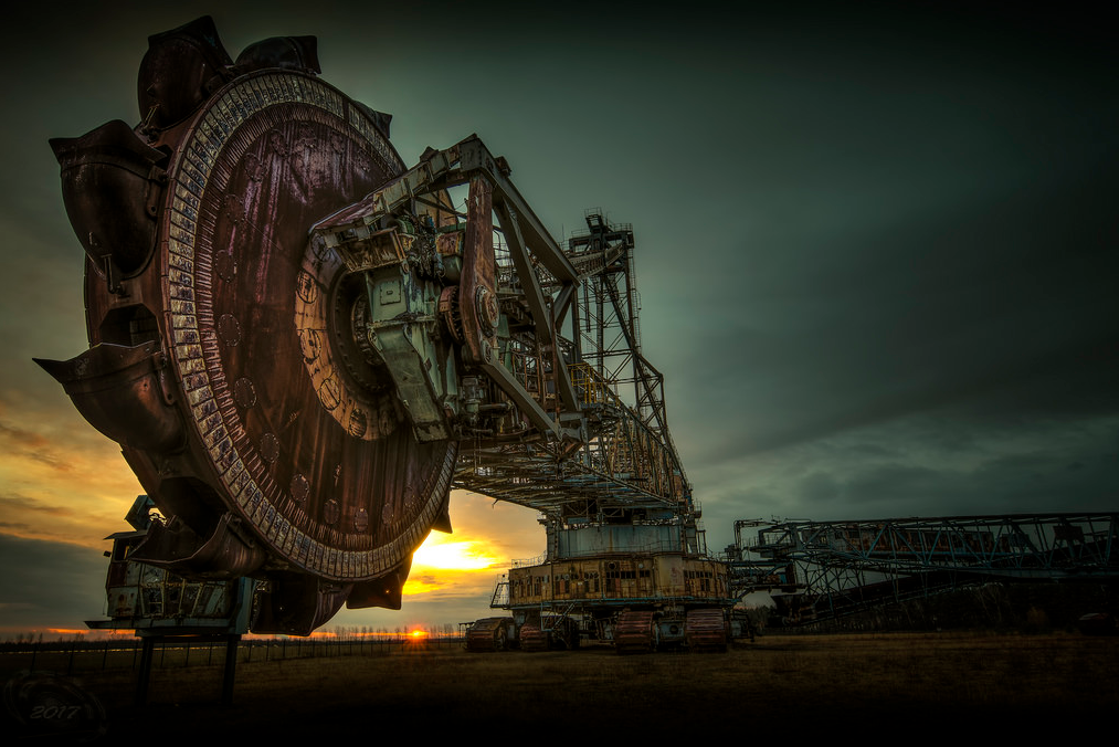 sleeping giant - The photo, Excavator, Technics, Germany, Giants