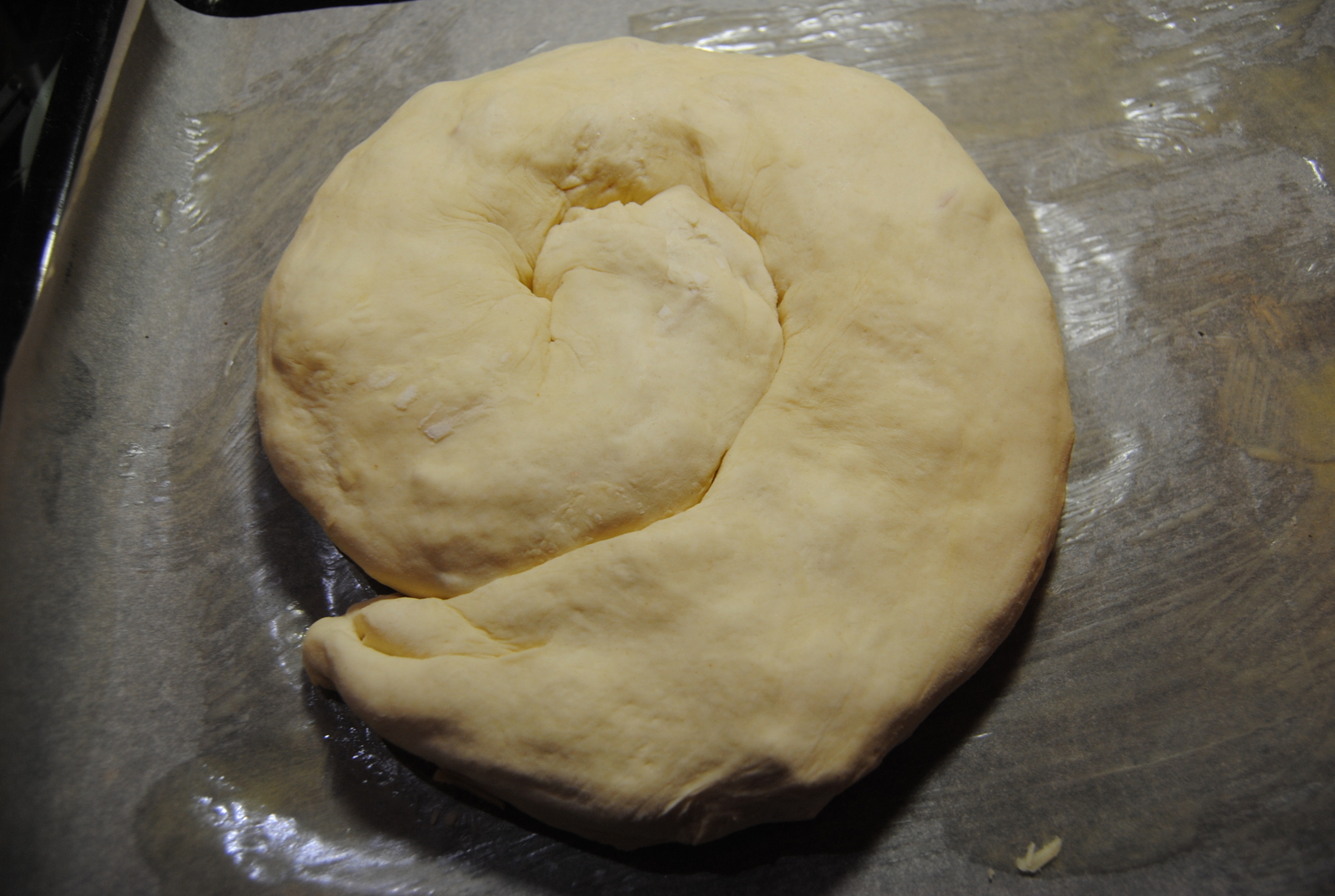 Quick puff pastry pie Snail - My, Pie, Amateur, Yummy, Longpost, Recipe, Puff pastry