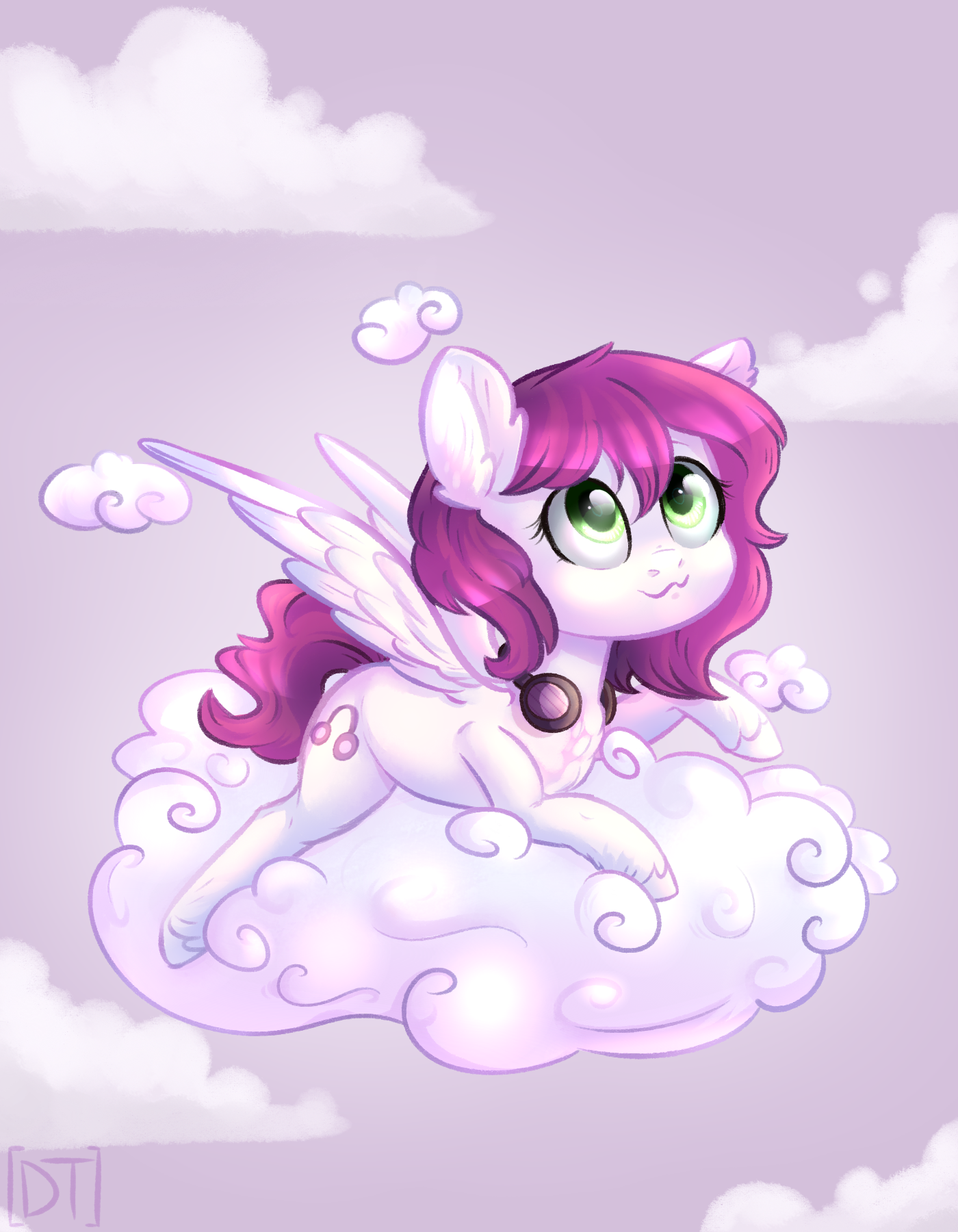 Donut on a cloud - My, My little pony, Pony, Drawing, Digital, My, Original character