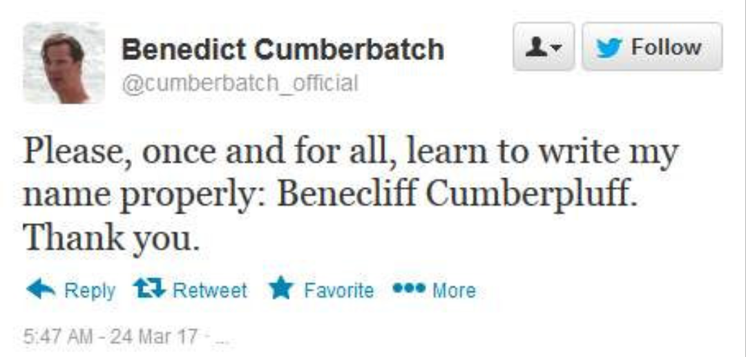 Cumberbatch trolls - Benedict Cumberbatch, Troll, Screenshot, Request, Fake