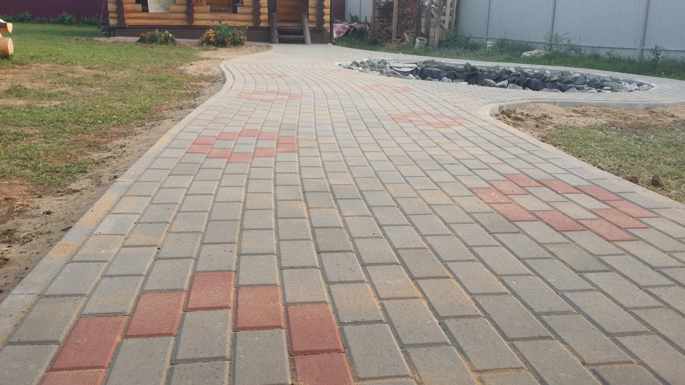 Paving on the summer cottage, laying on the sand - My, Paving stones, Building, Beautification, Paving, Longpost