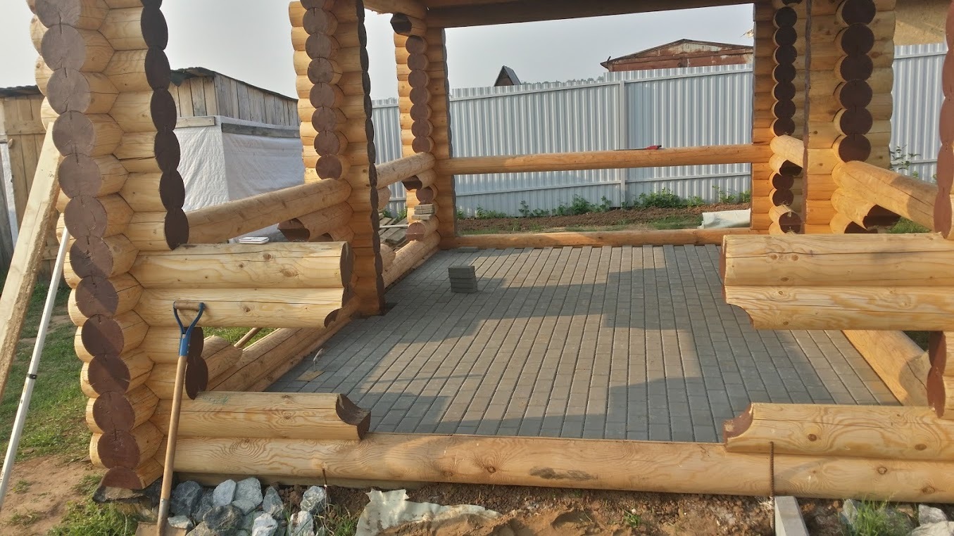 Paving on the summer cottage, laying on the sand - My, Paving stones, Building, Beautification, Paving, Longpost