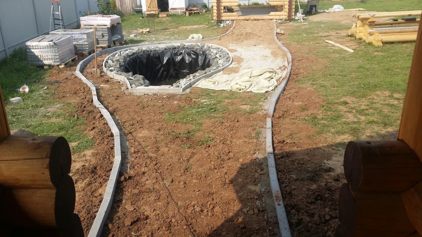 Paving on the summer cottage, laying on the sand - My, Paving stones, Building, Beautification, Paving, Longpost