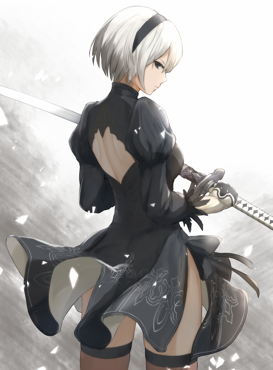 YoRHa Unit No. 2 Type B - Drawing, Art, Anime art, Yorha unit No 2 type B, NIER, NIER Automata, Games, Longpost