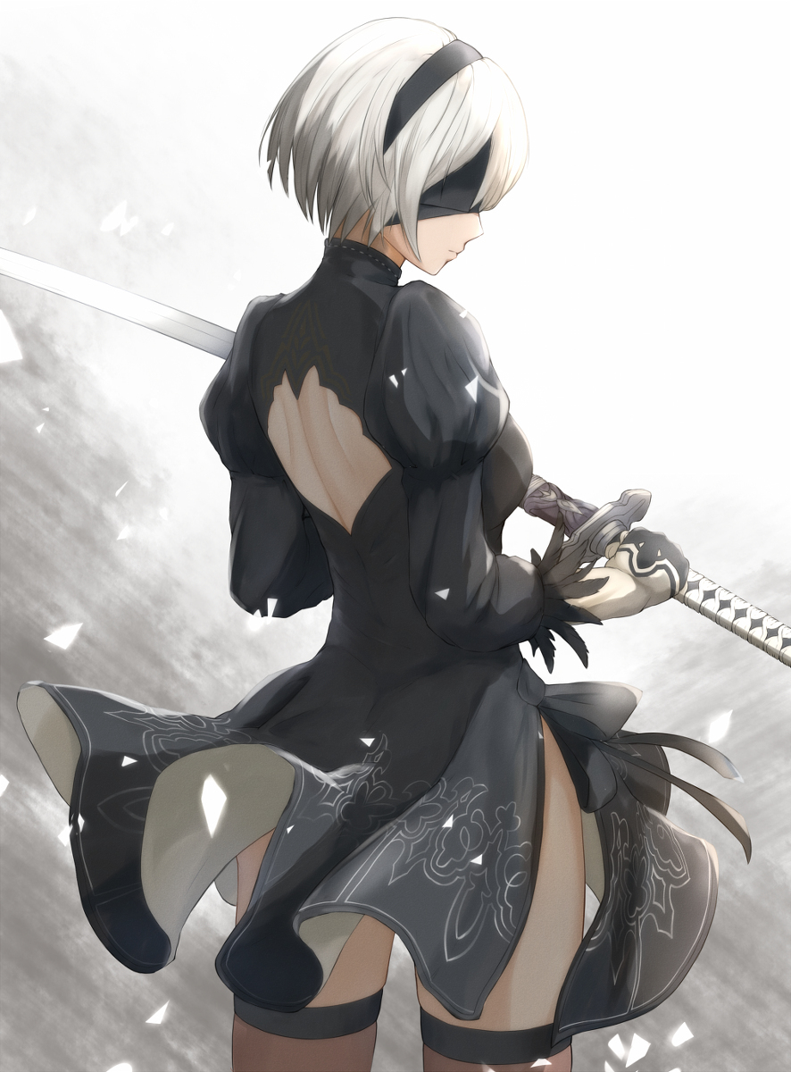 YoRHa Unit No. 2 Type B - Drawing, Art, Anime art, Yorha unit No 2 type B, NIER, NIER Automata, Games, Longpost