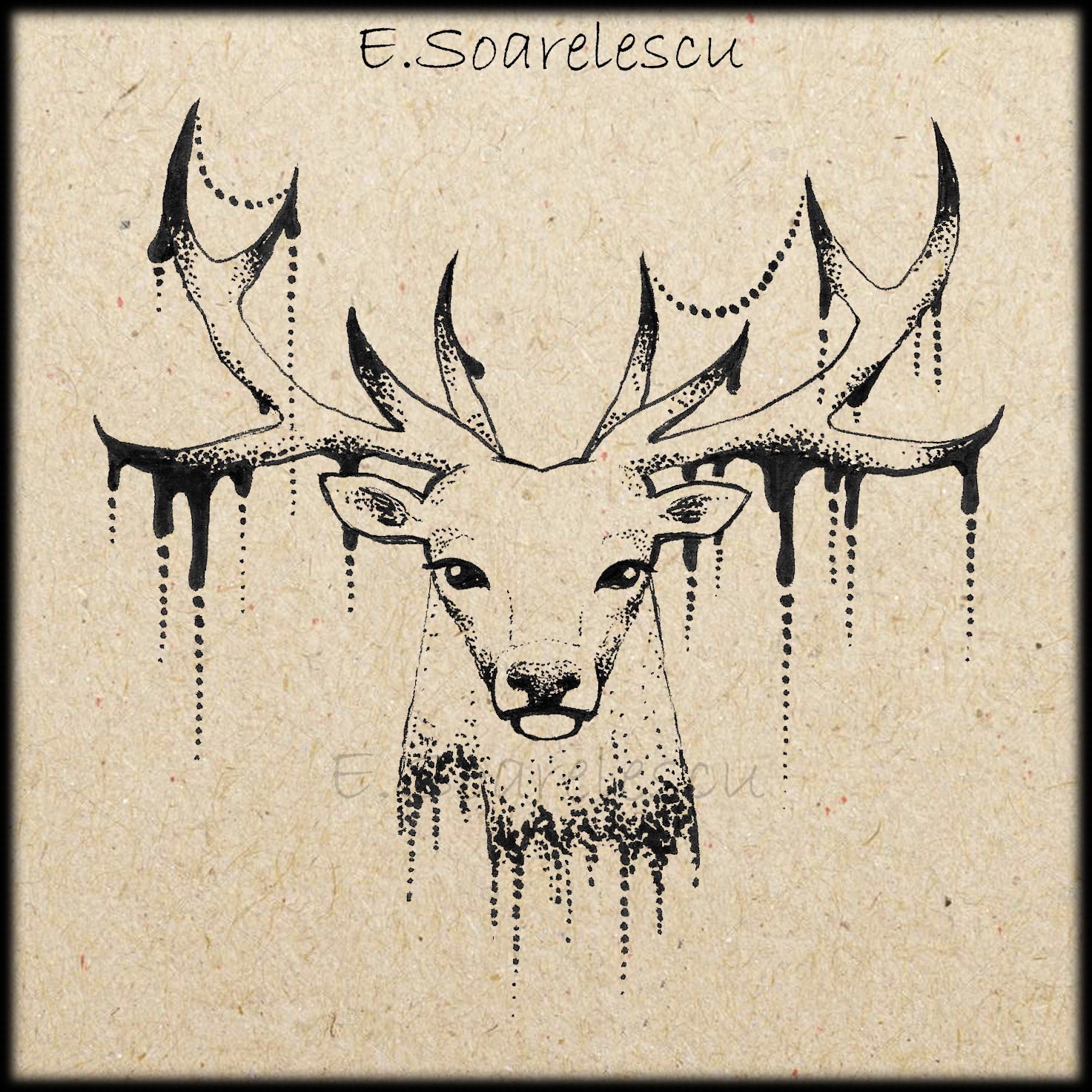 The first free variations on the theme of dotwork. - My, My, Deer, Tattoo, Sketch, Tattoo Creation, Dotwork, Drawing, Creation, Deer