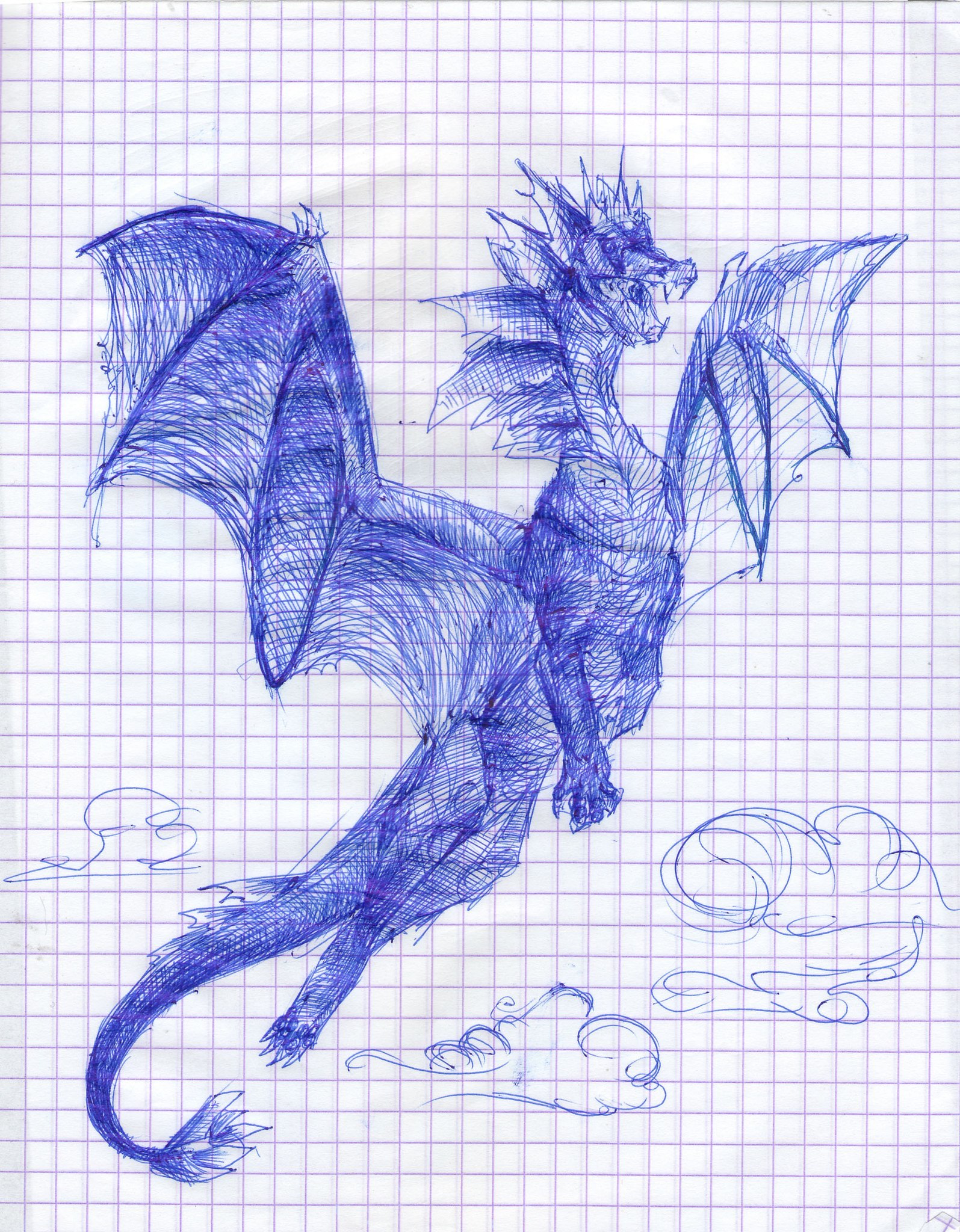 Рисовать дракона ручкой