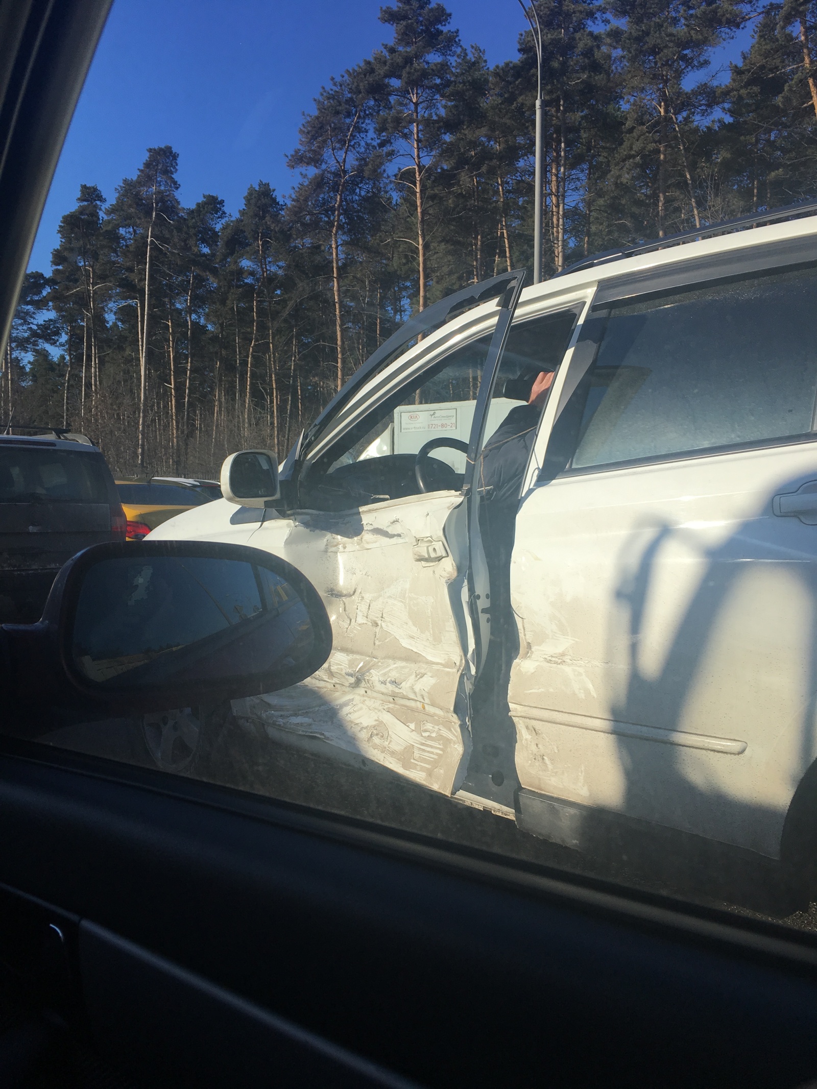 But don't walk :) - My, Traffic jams, Moscow, MKAD, Morning