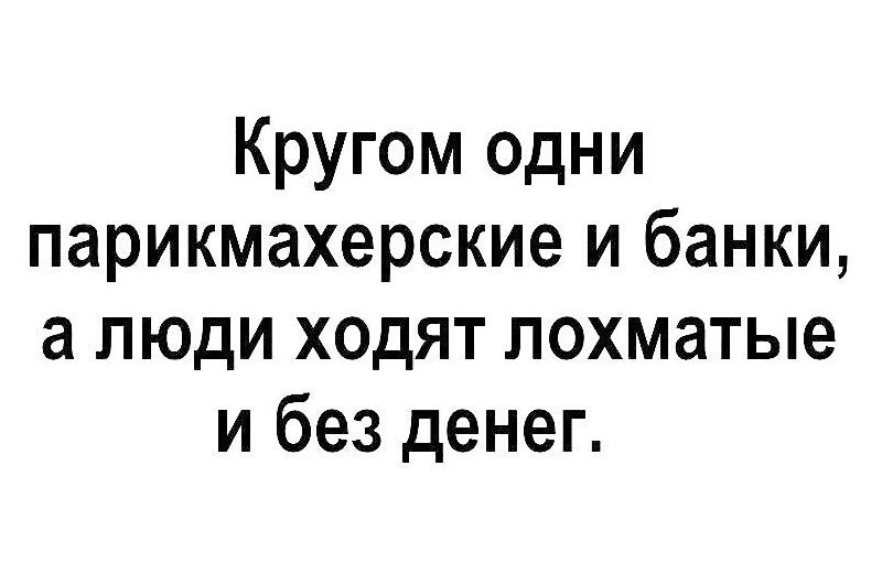 А ведь и правда... - Банк, Парикмахерская, Лохматые, Нету деняг, ВКонтакте, Лохматость