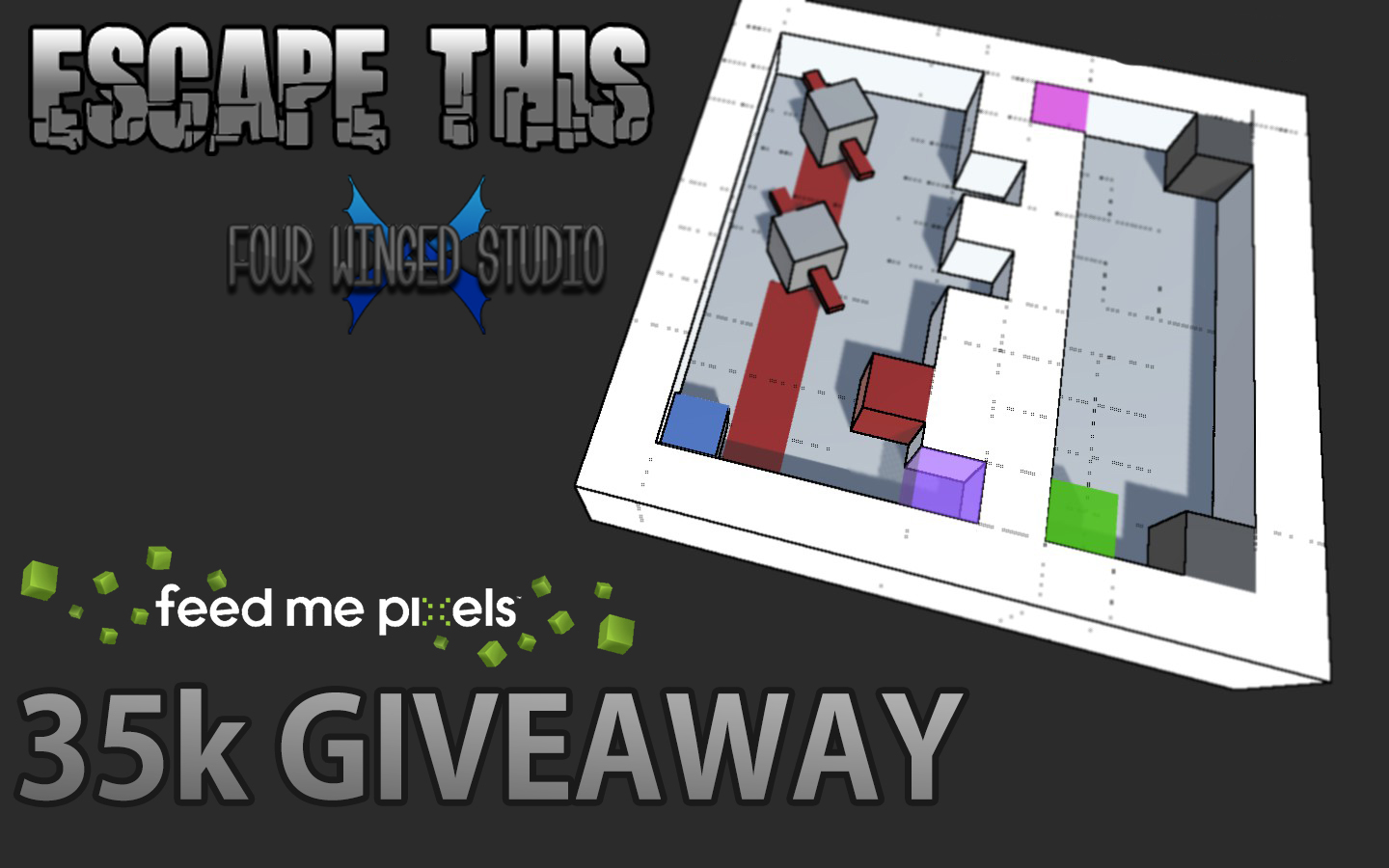 Раздача Escape This  (35k Giveaway) - Steam, Escape This, Раздача, Feed Me Pixels