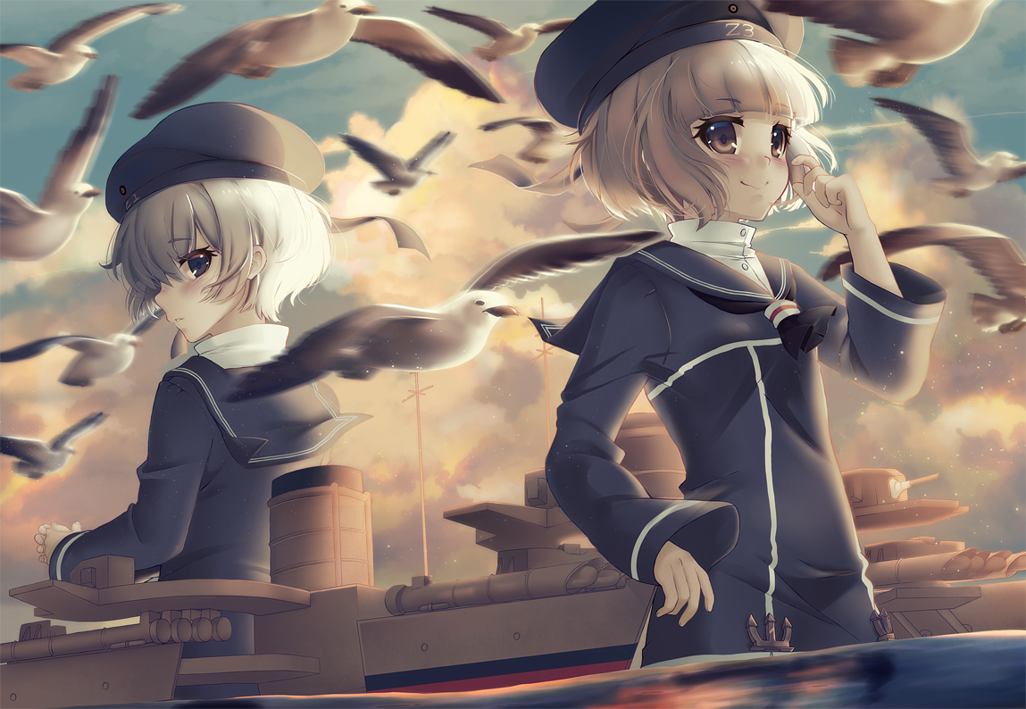 Z1 and Z3 - Anime Art, Аниме, Не аниме, Z1, Z3, Kantai Collection