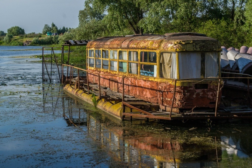 Abandoned tram-dacha on the water - Urbanphoto, Abandoned, Abandoned place, Longpost, Tram