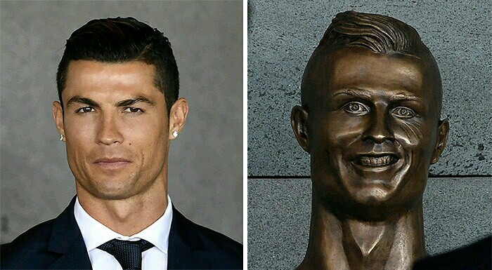 When you treat a situation with humor - Ronaldo, Monument, Portugal, Fail, Life is pain, Humor, Longpost