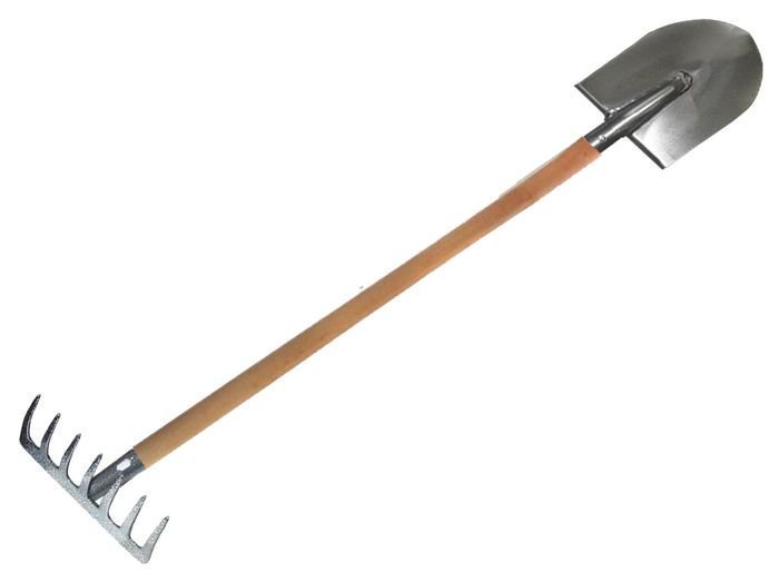 And step on and laugh - My, Fotozhaba, Shovel, Rake