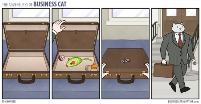 businessman cat - Business cat, Comics, Longpost, cat