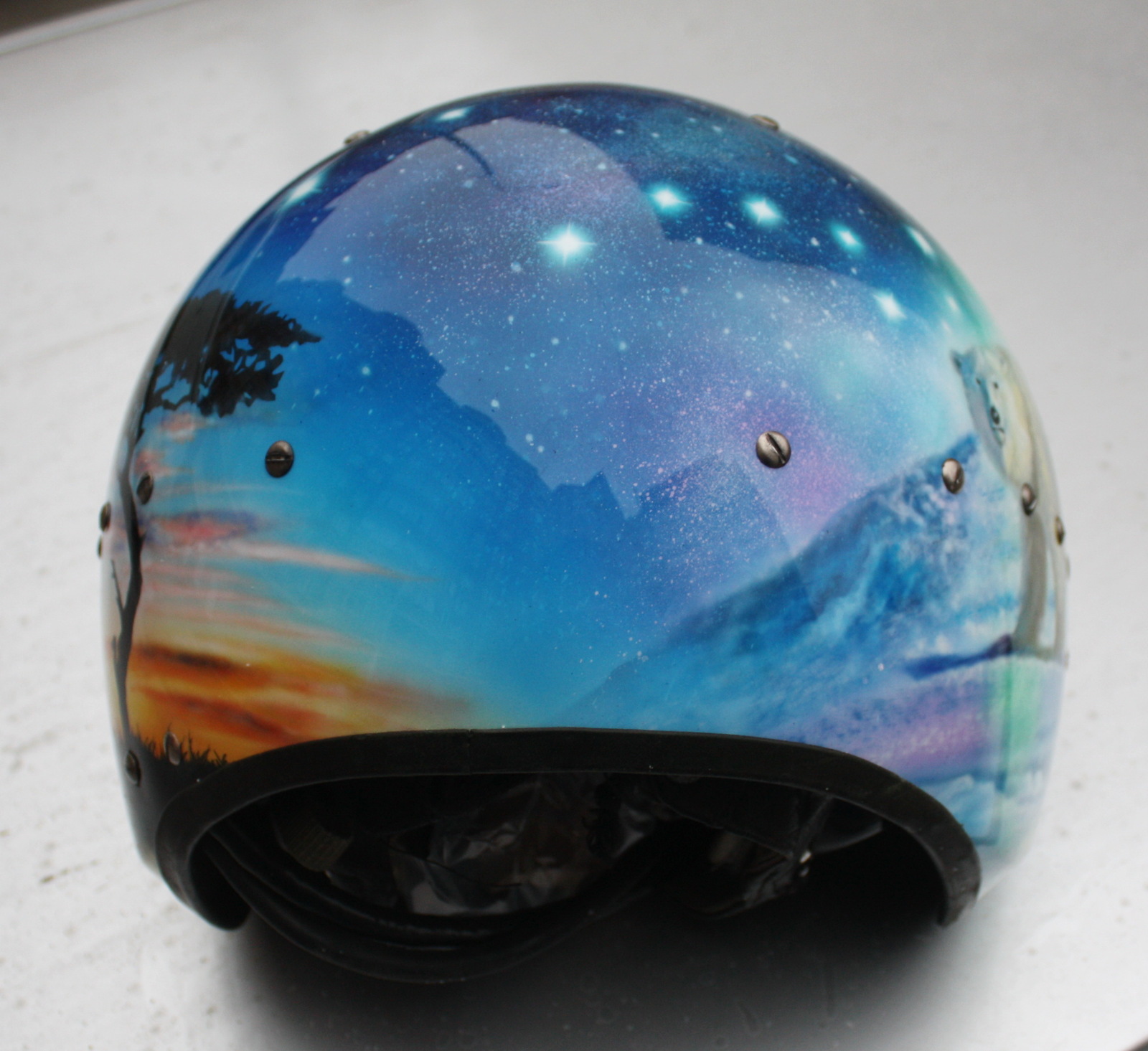 Airbrushing on ZSh-7 Utair - Airbrushing, Airbrushing on the helmet, , Longpost