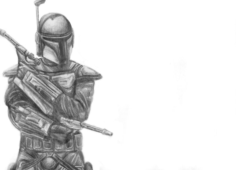 Mighty Jango Fett - Star Wars, Art, Longpost