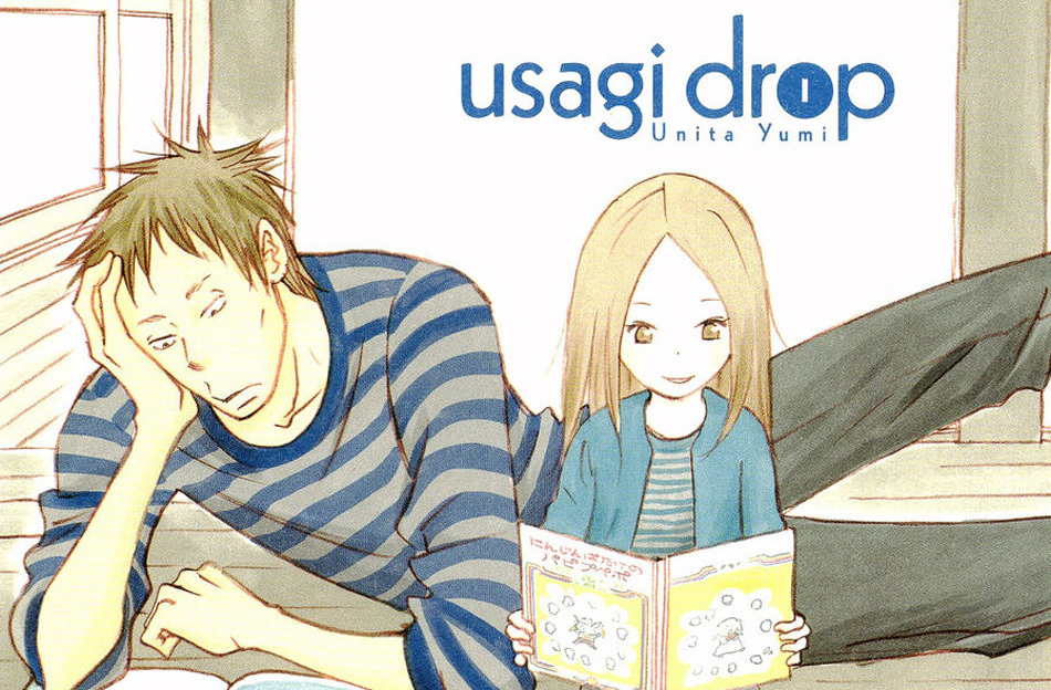 Что то совсем мало милой Usagi Drop! - Аниме, Usagi drop, Kaga Rin, Daikichi Kawachi, Anime Art, Милота, Длиннопост