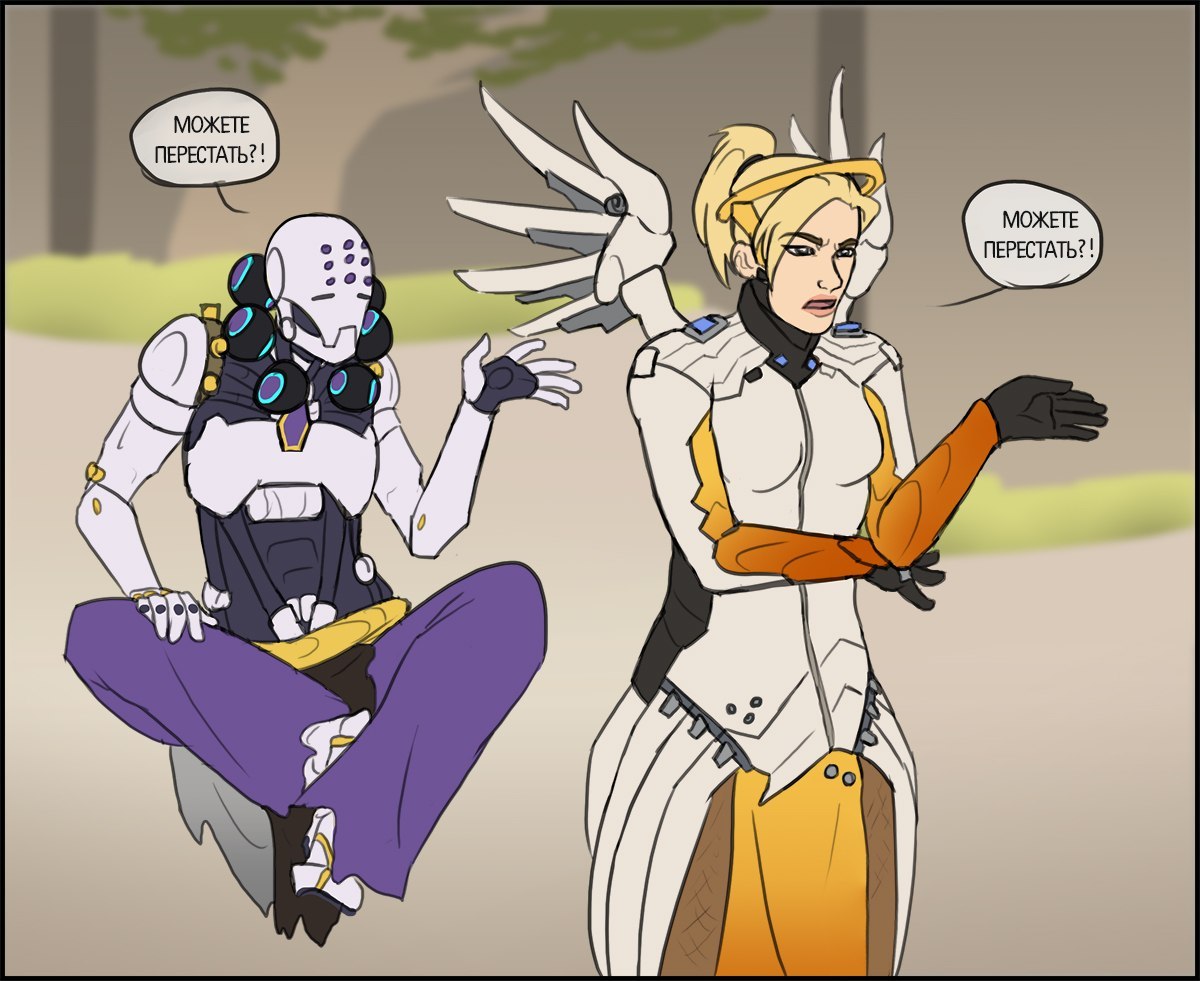 Medic friend to medic - Overwatch, Zenyatta, Mercy, Genji, Comics, Longpost