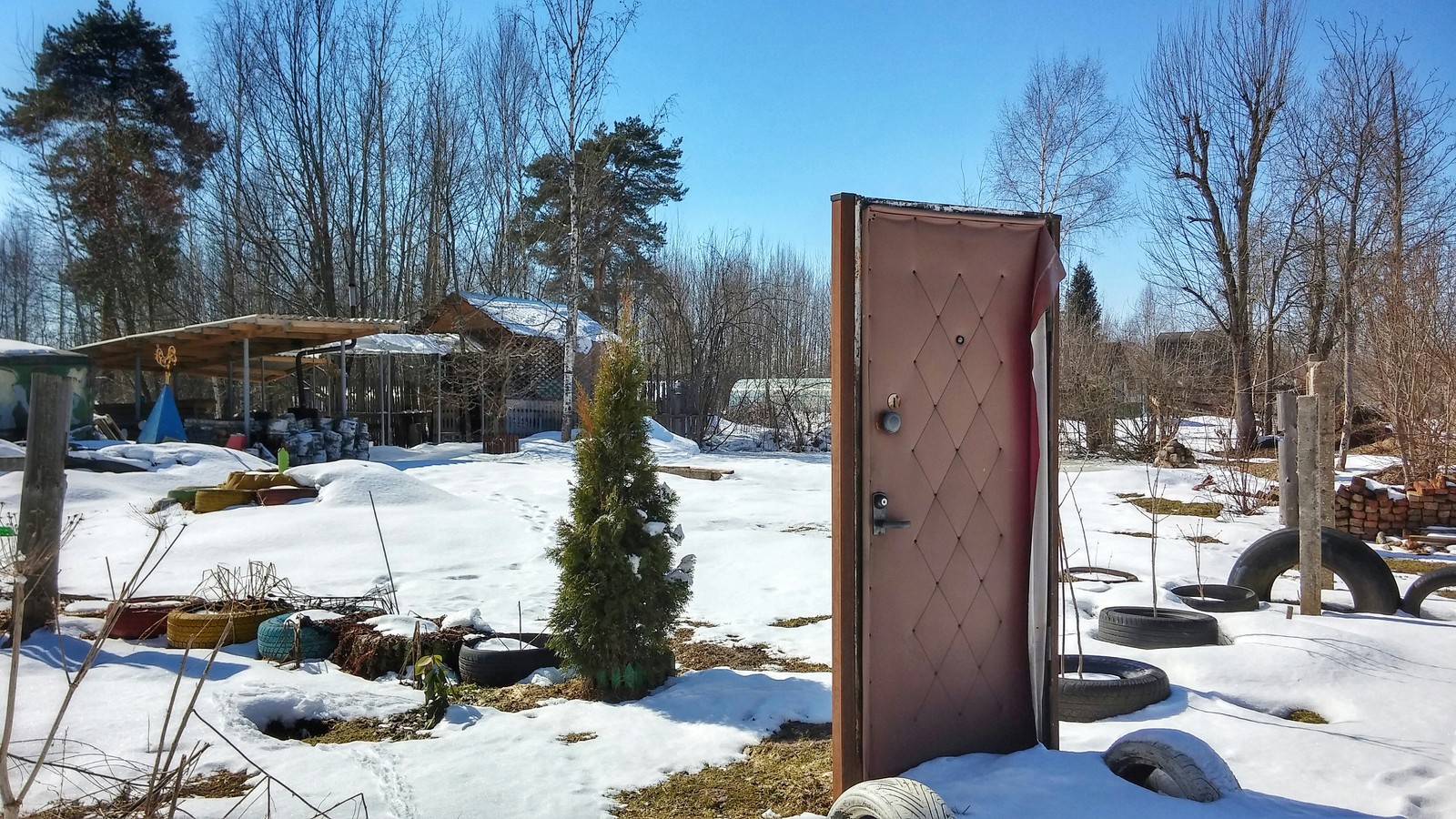 Portal - My, Garden, Door, Dacha