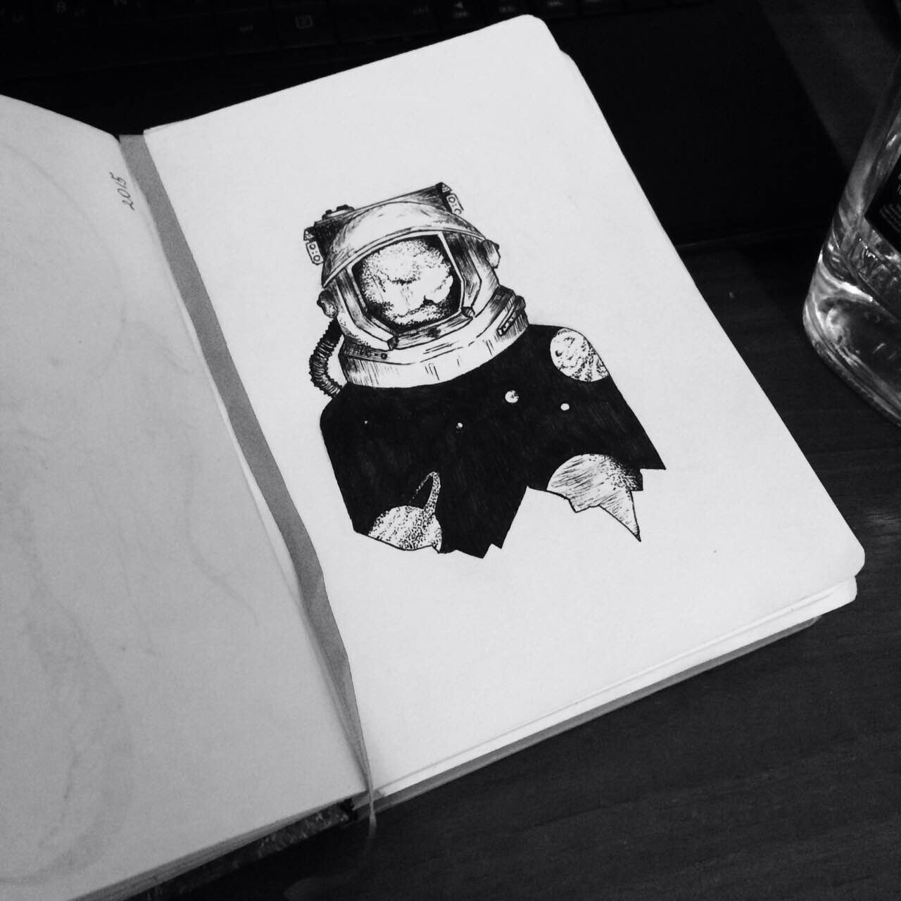 A bit of astronautics! - My, Drawing, Liner, Космонавты