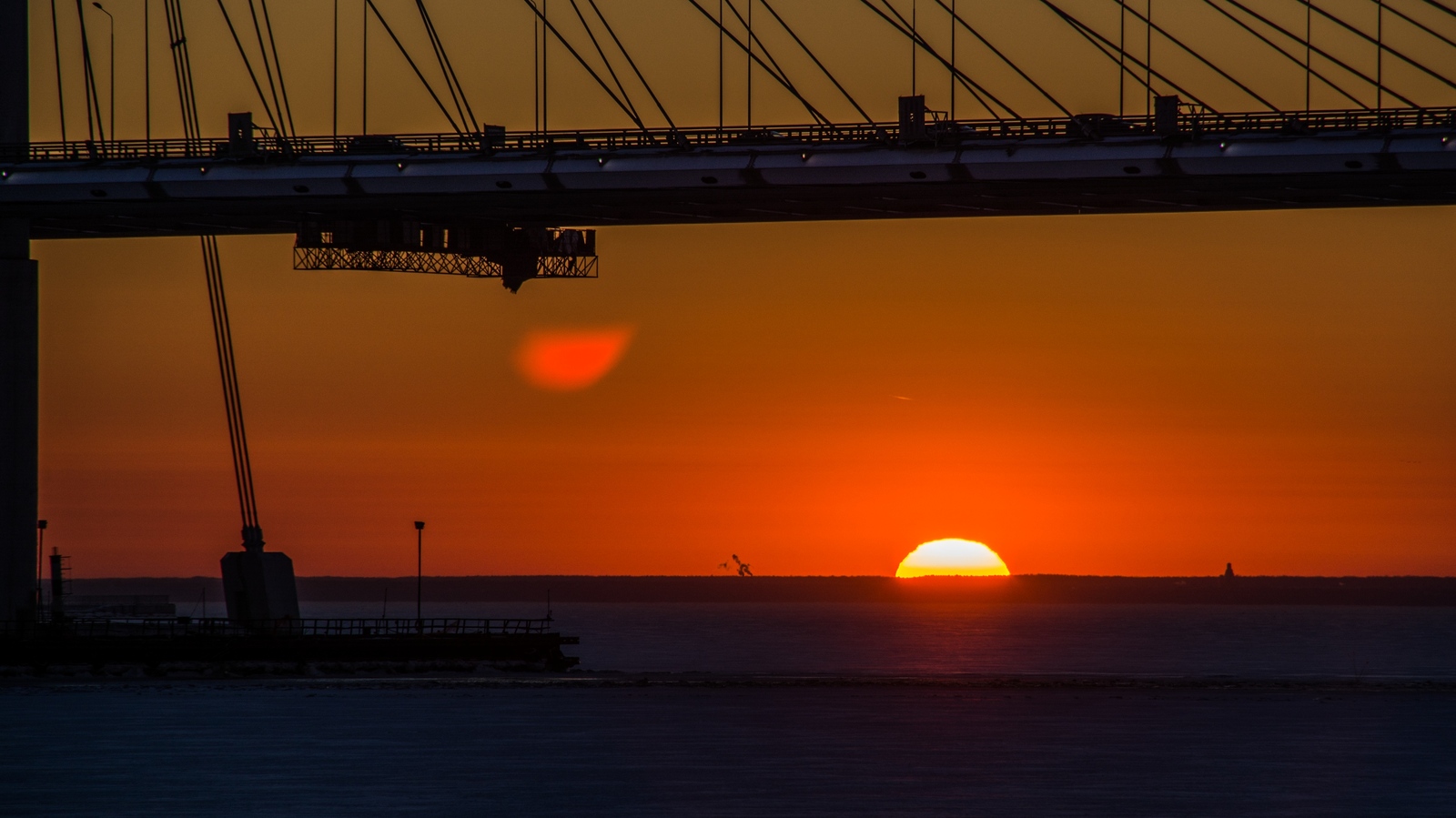 Sunset - My, Saint Petersburg, The sun, Bridge