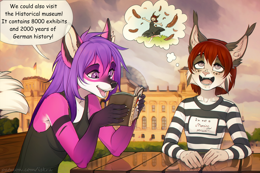 Berlin landmarks - Furry, Anthro, Art, Iskra