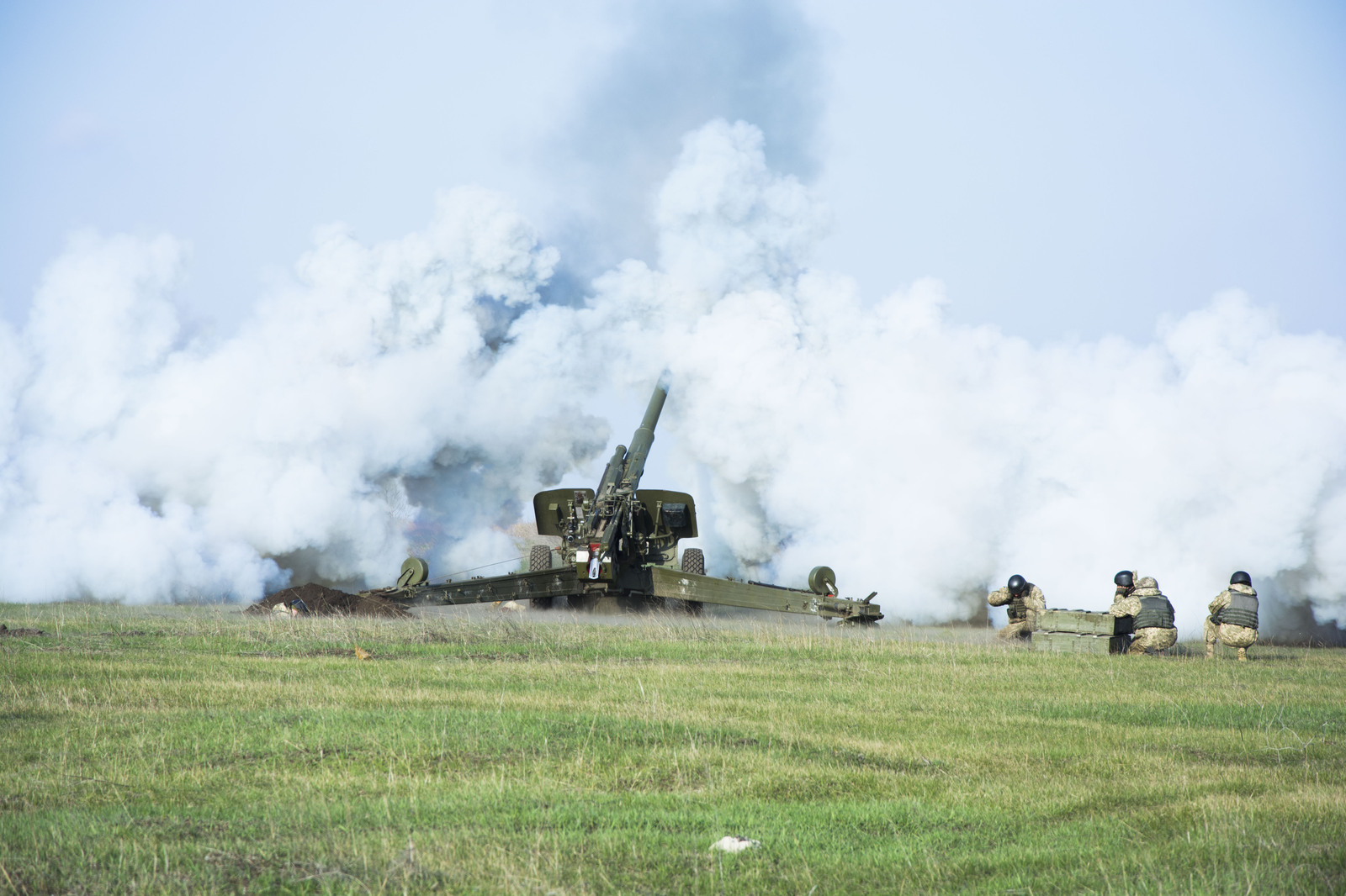 Artillery exercises, some good shots - My, Teachings, Artillery, , The photo