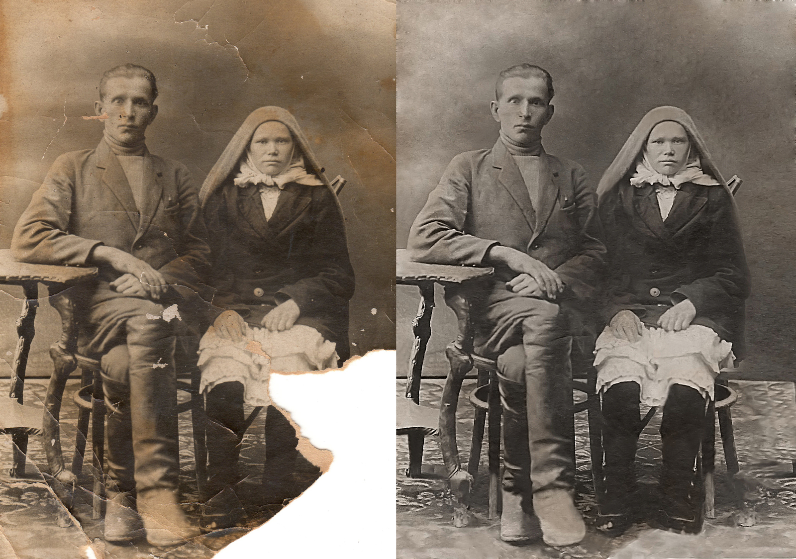 I will restore photos, inexpensively, I also translate black and white photos into color. - My, Photo restoration, , Colorization, Longpost