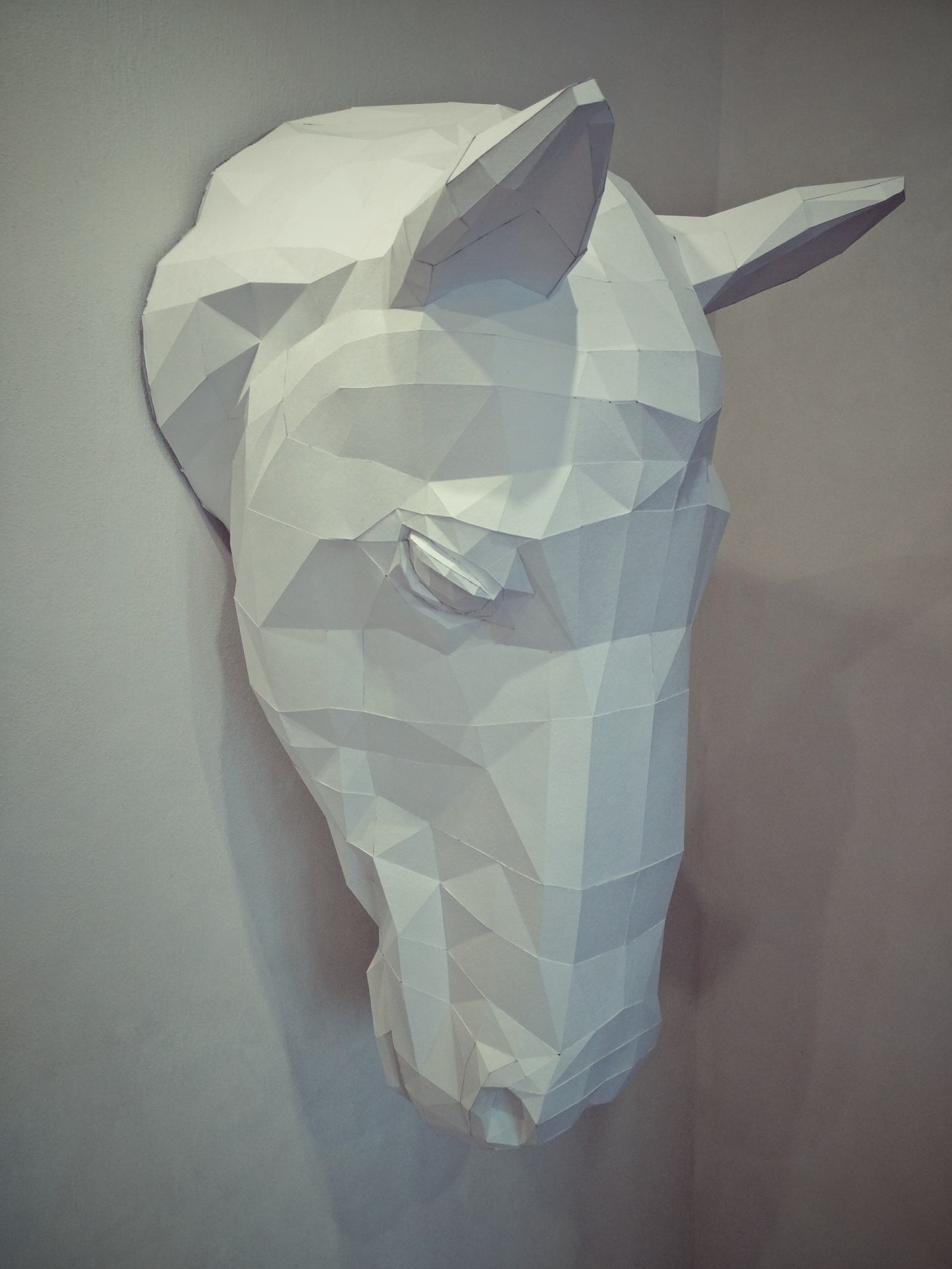 Голова коня - Pepakura, Papercraft, Paperfreak, Low poly, Лошади, Ручная работа, Длиннопост