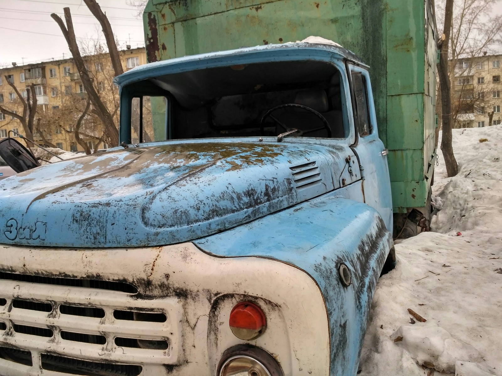 The old horse will not reach the furrow ... - My, Zil, Automotive industry, Power, Snowdrops, Longpost, Snowdrops flowers