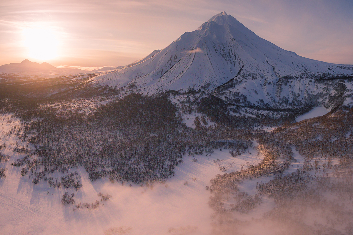 Kamchatka. Journey to volcanoes and hot springs. - My, Kamchatka, Travels, Spring, Volcano, Snowmobile, Nature, Longpost