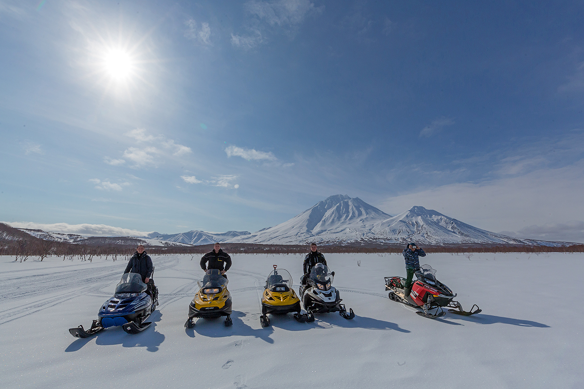 Kamchatka. Journey to volcanoes and hot springs. - My, Kamchatka, Travels, Spring, Volcano, Snowmobile, Nature, Longpost