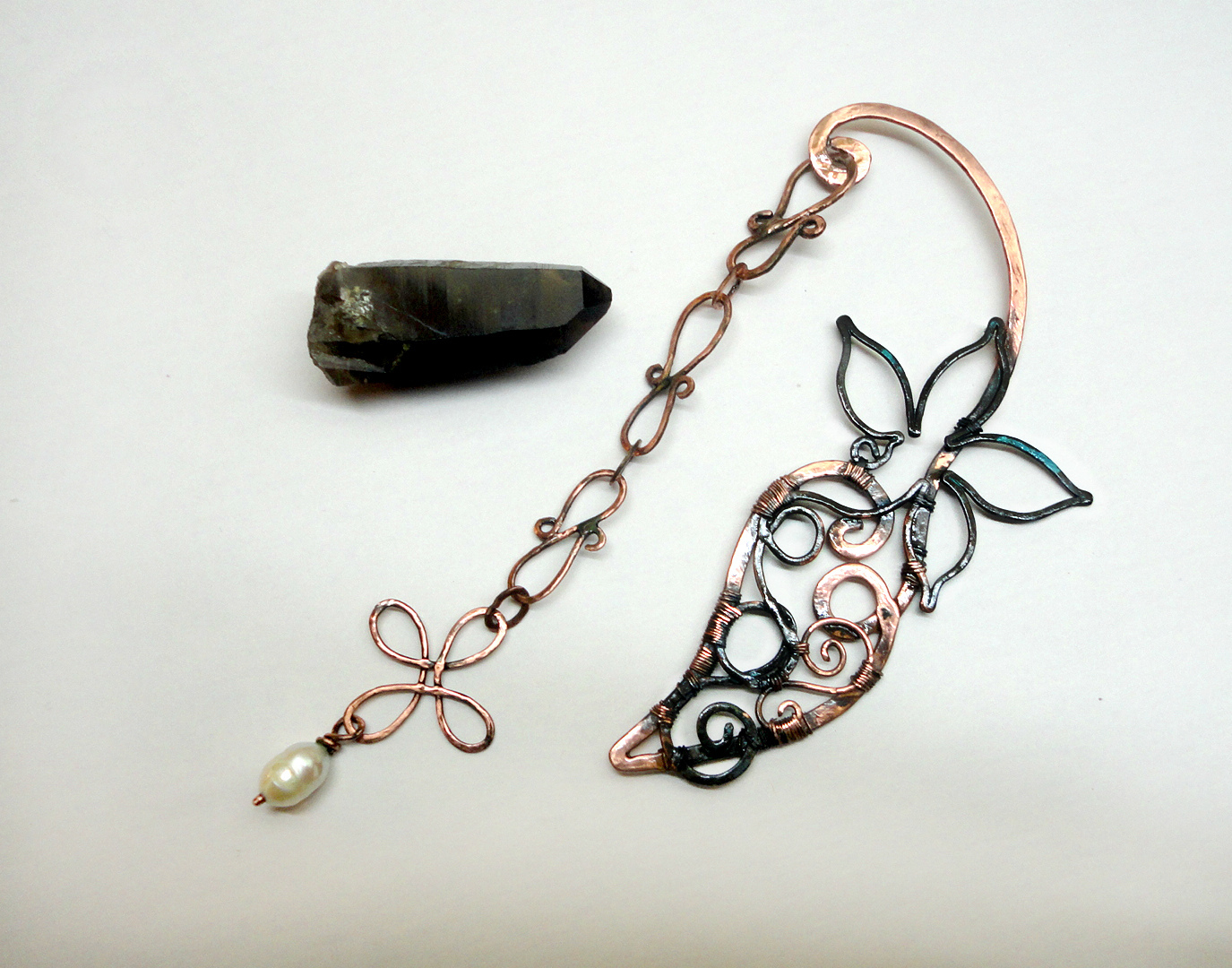 Bookmark Primrose - My, Bookmarks, Copper, Wire, Wire wrap, , Handmade, Unusual, Handmade, Longpost