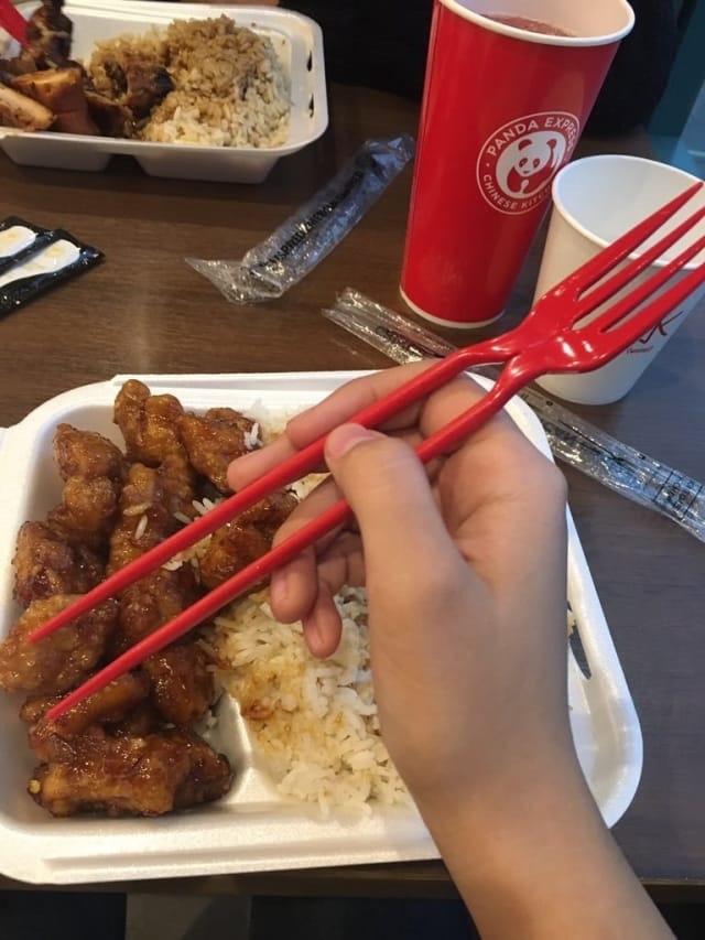 When you're not quite sure if you can eat with chopsticks - Chinese chopsticks, The photo, , Fork, Food