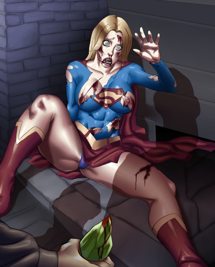 supergirl in trouble - NSFW, Supergirl, Dc comics, Supergirl, Kryptonite, 16+, Boobs, Blood