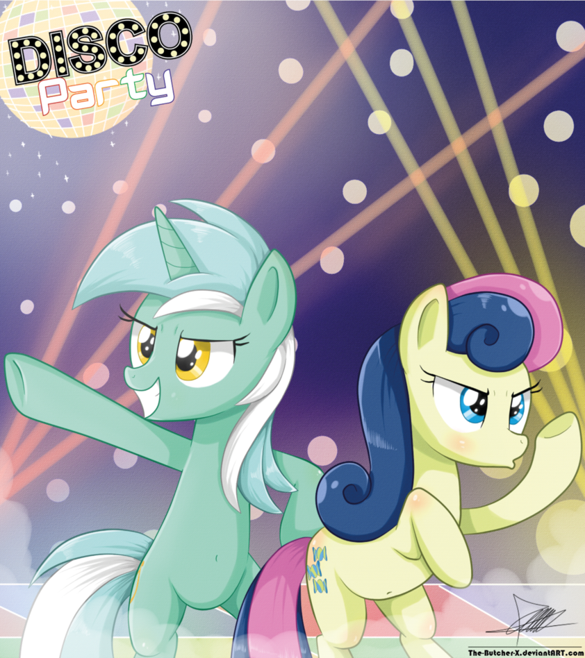 DISCO Party - My little pony, PonyArt, Lyra heartstrings, Bon bon, Thebutcherx