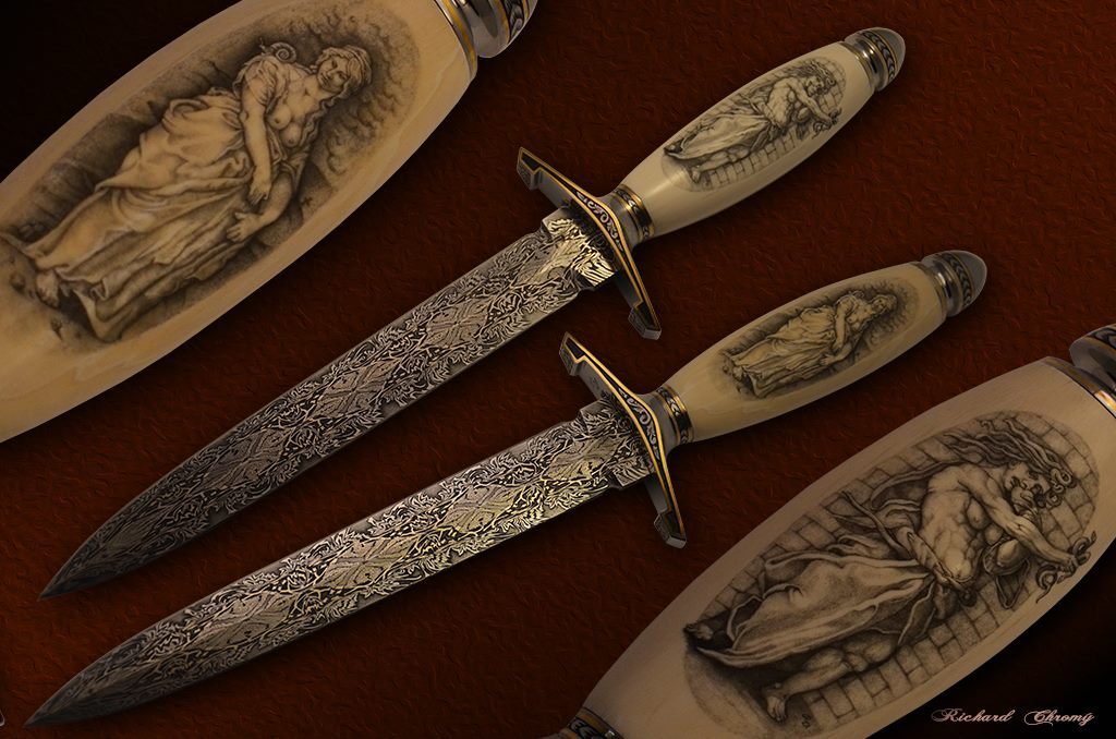 Dagger. - My, , Dagger, Steel arms, Art, Knife, Forging, Damascus Steel