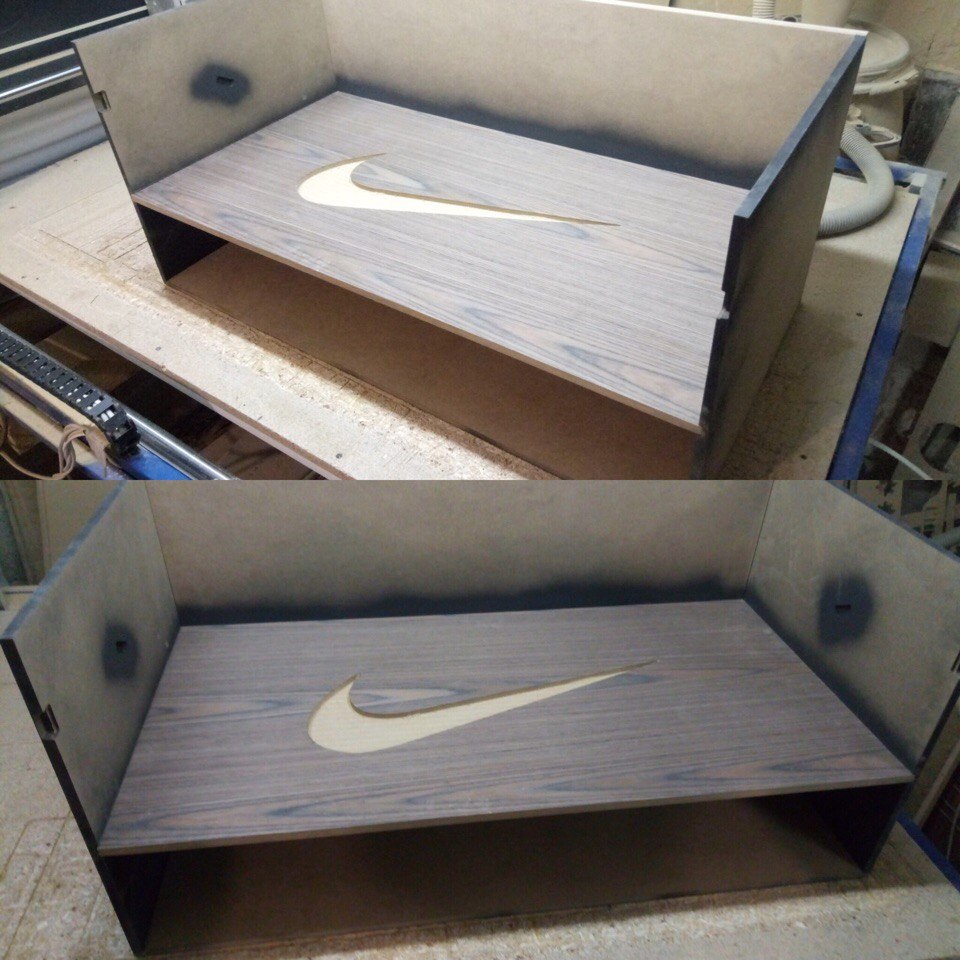 NIKE style shoe storage box - My, , Nike, Handmade, Handmade, With your own hands, Furniture, Exclusive, Shoes, Longpost