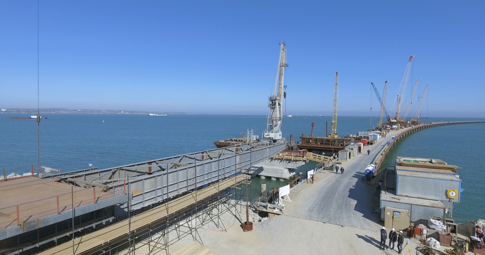 CONCRETING OF THE FAIRVATER SUPPORT OF THE KRYMSKY BRIDGE HAS STARTED - Kerch bridge, Bridge, Crimea, Russia, Building, The photo, Text, Longpost, Crimean bridge