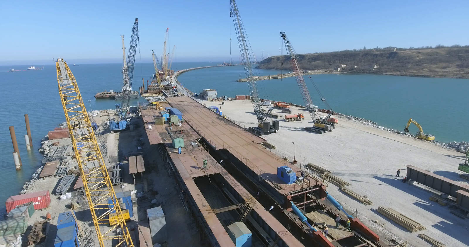 CONCRETING OF THE FAIRVATER SUPPORT OF THE KRYMSKY BRIDGE HAS STARTED - Kerch bridge, Bridge, Crimea, Russia, Building, The photo, Text, Longpost, Crimean bridge