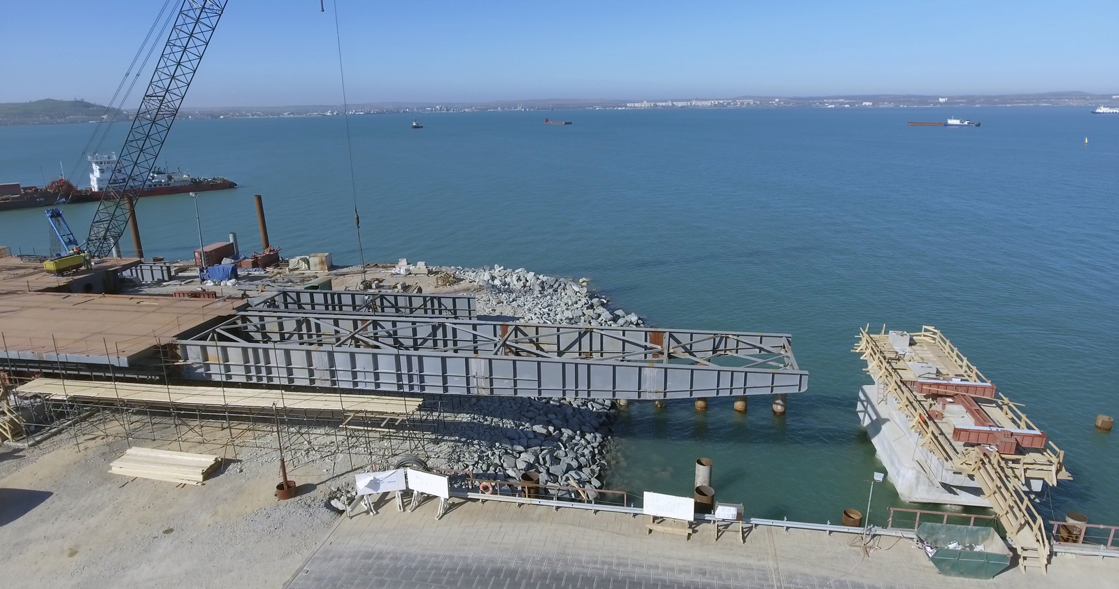 CONCRETING OF THE FAIRVATER SUPPORT OF THE KRYMSKY BRIDGE HAS STARTED - Kerch bridge, Bridge, Crimea, Russia, Building, The photo, Text, Longpost, Crimean bridge