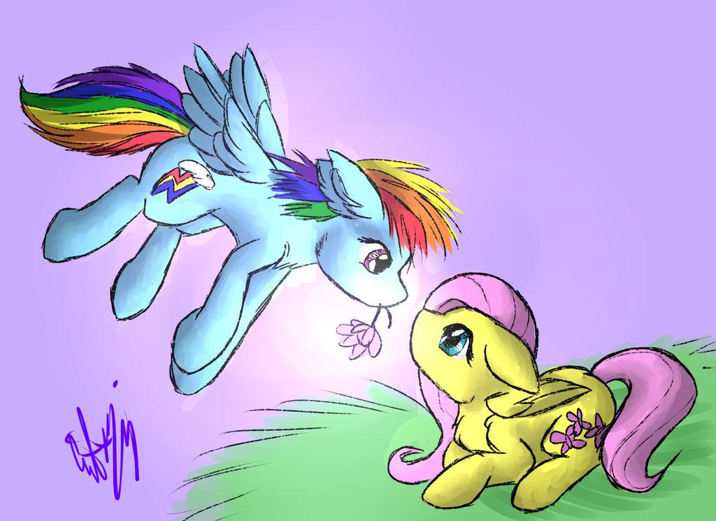 Nyayaya - Rainbow dash, Fluttershy, My little pony