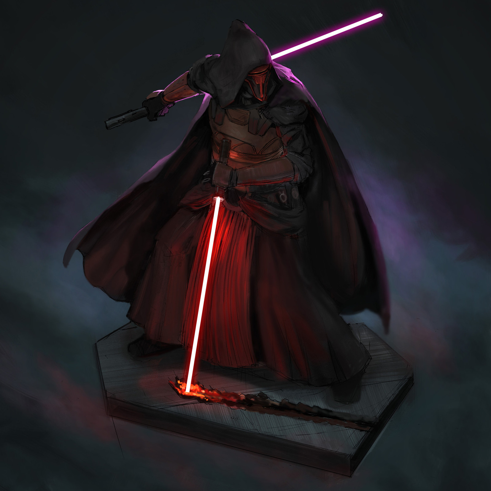 Concept art of the Darth Revan figurine - Star Wars, Art, Concept Art, Darth Revan, 