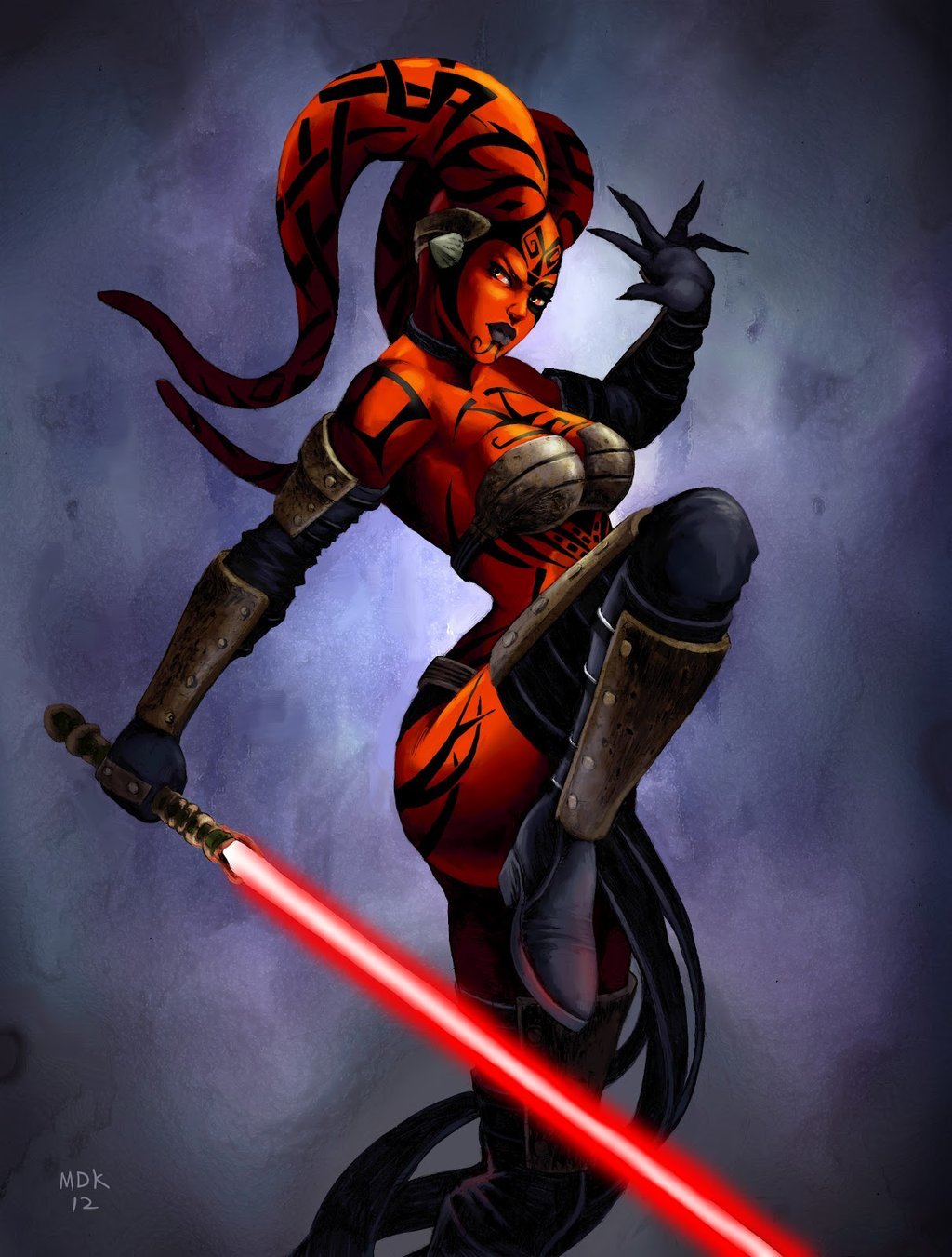 Elegant and loving Darth Talon - Star Wars, Art, Longpost