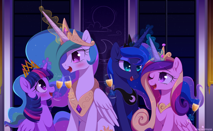 Princess Party - My little pony, PonyArt, Twilight sparkle, Princess celestia, Princess cadance, Princess luna