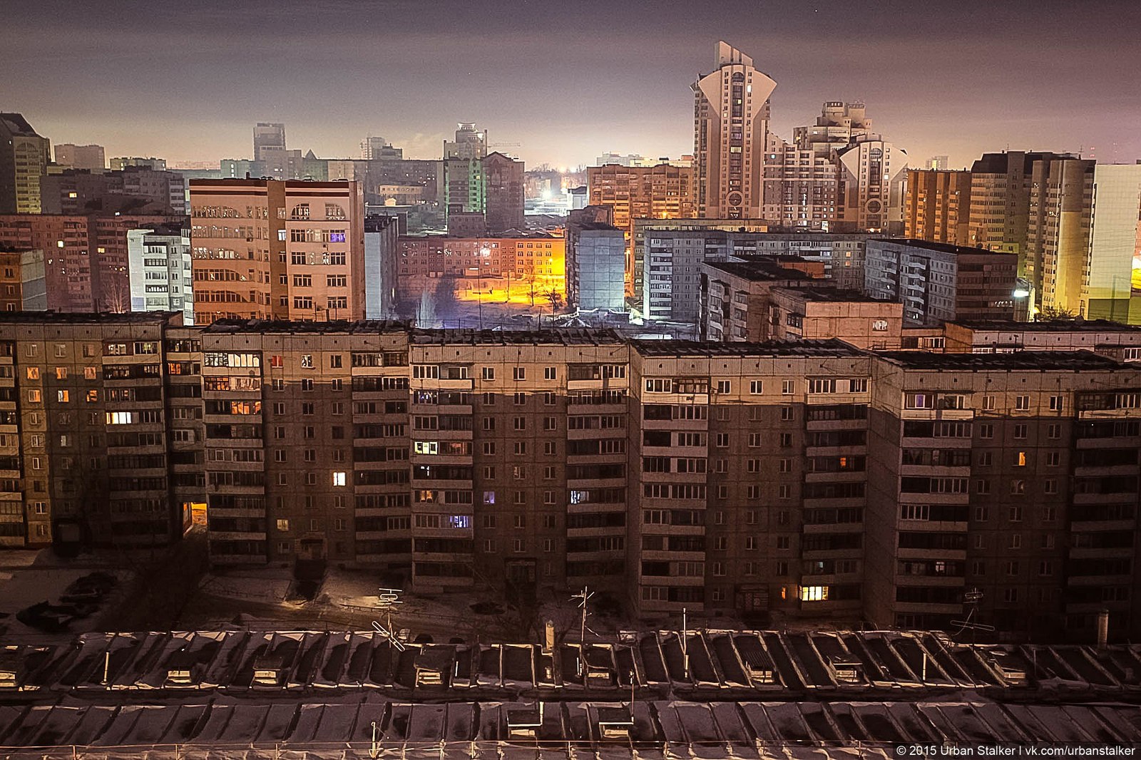 Алтайский край, г.Барнаул, ночь | Пикабу