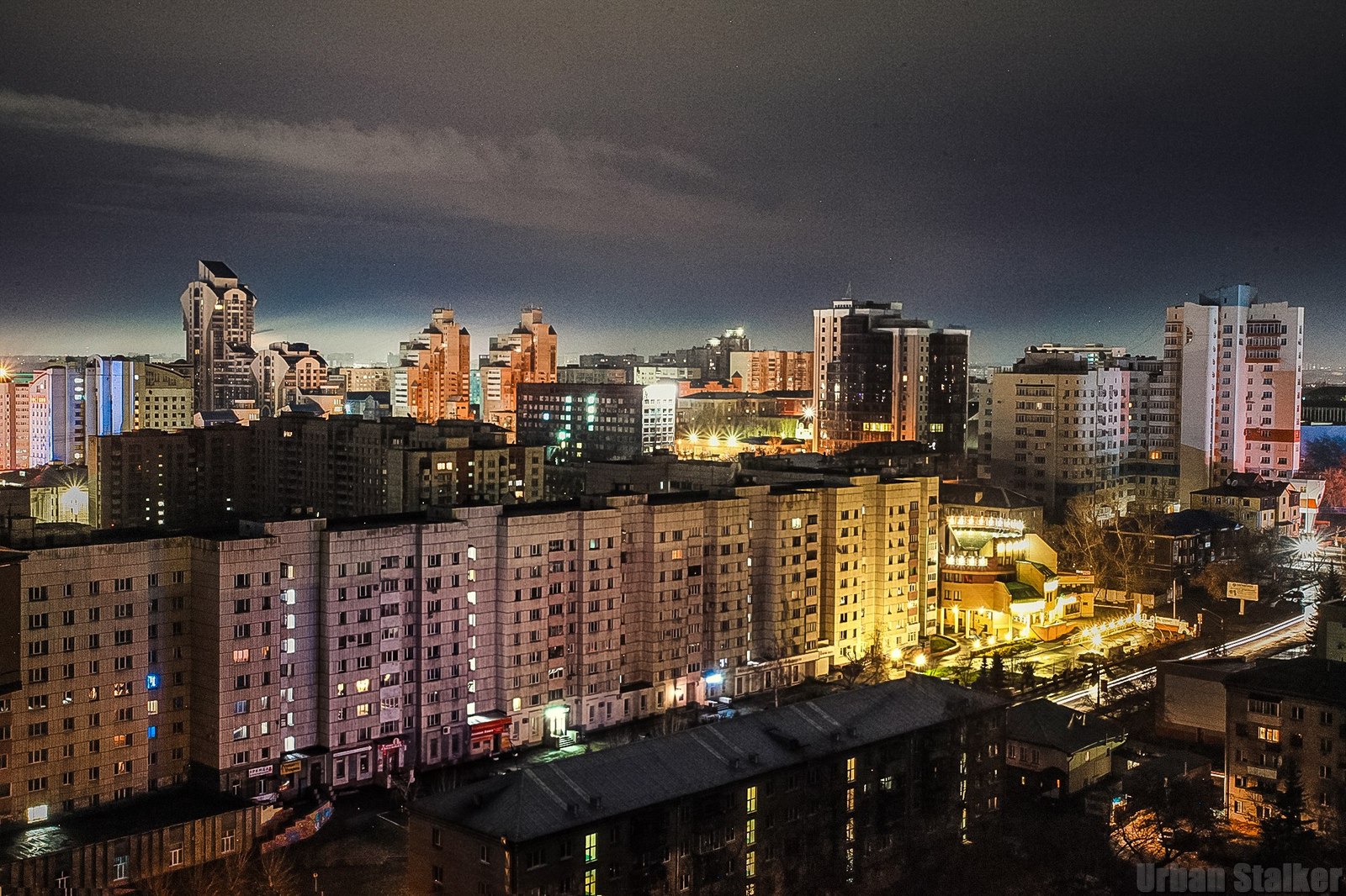 Алтайский край, г.Барнаул, ночь - Барнаул, Ночь, Фотография, Город, Алтайский край, Красота, Длиннопост