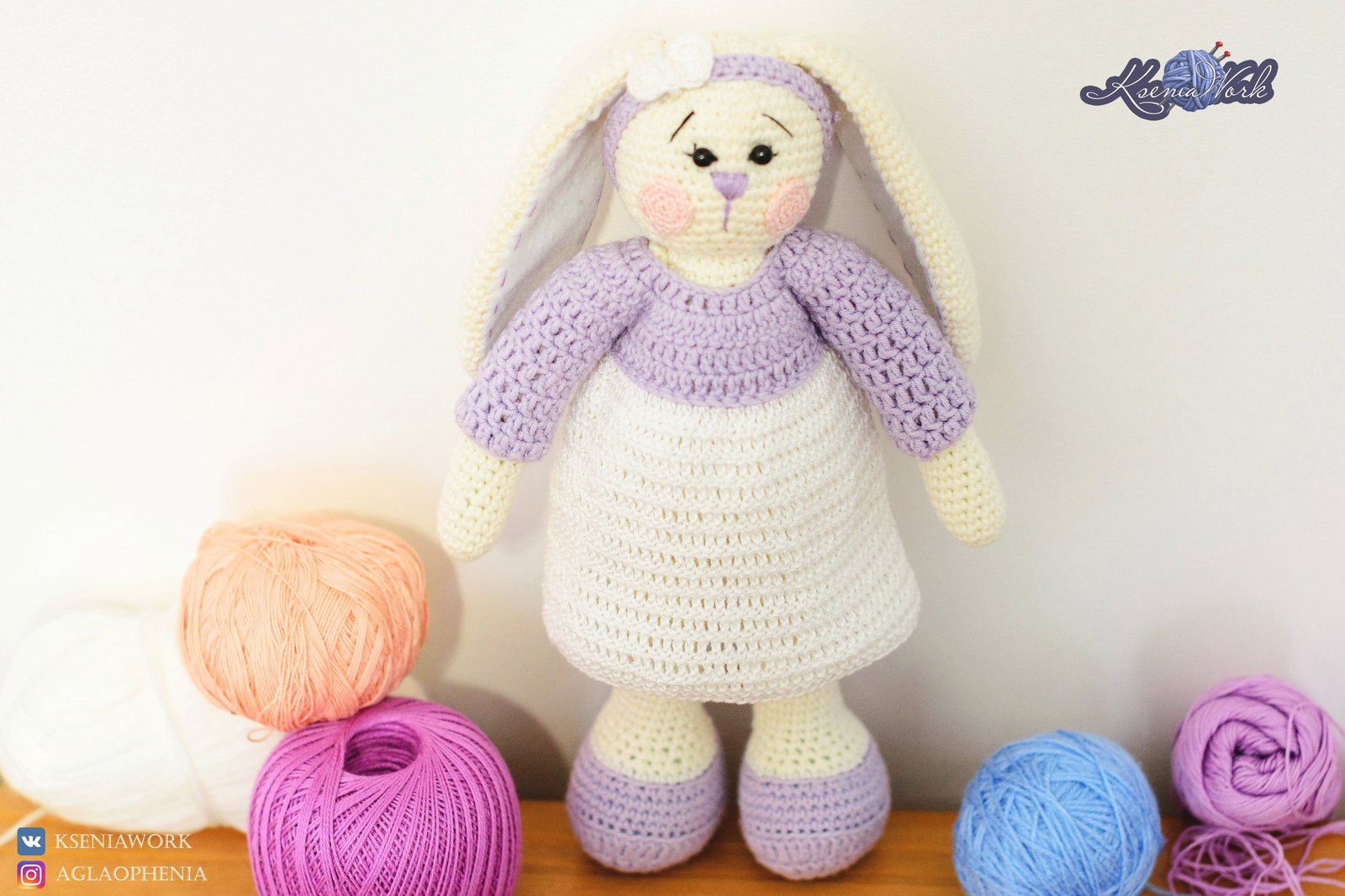 Bunny Lavender - My, Crochet, Amigurumi, , Milota, Handmade, Needlework, , Longpost